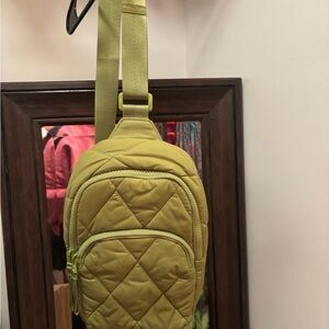 Vera Bradley Quilted Crossbody Bag in Spinach Green